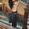 With Consideration Black Halter & Skirt Set